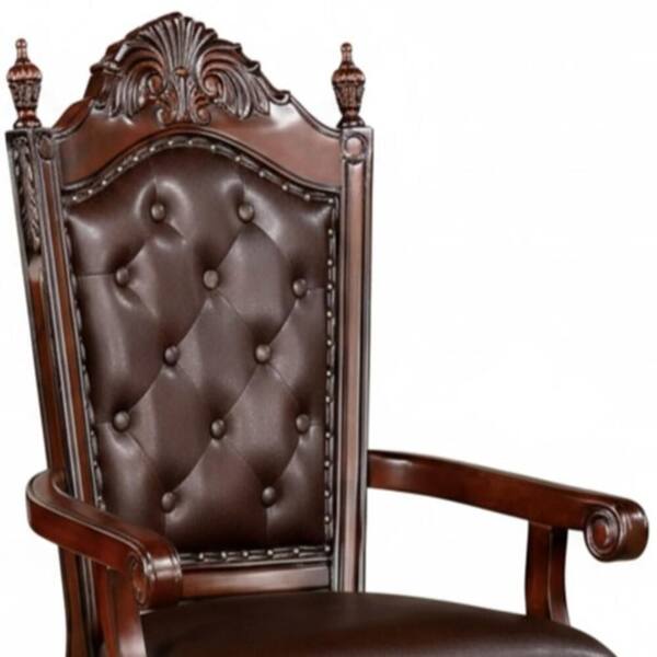 William's Home Furnishing Agatha Brown Cherry&Dark Brown Faux