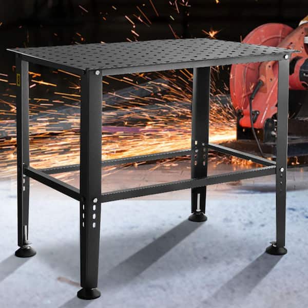 SKYSHALO Welding Table 36 in. x 24 in., Work Bench with 0.63 in