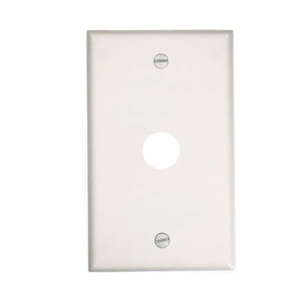 Leviton White 1-Gang Single Outlet Wall Plate (1-Pack)