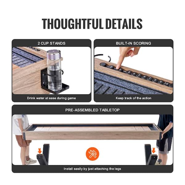 VEVOR Shuffleboard Table, 9 ft. Shuffleboard for Family Game Rooms