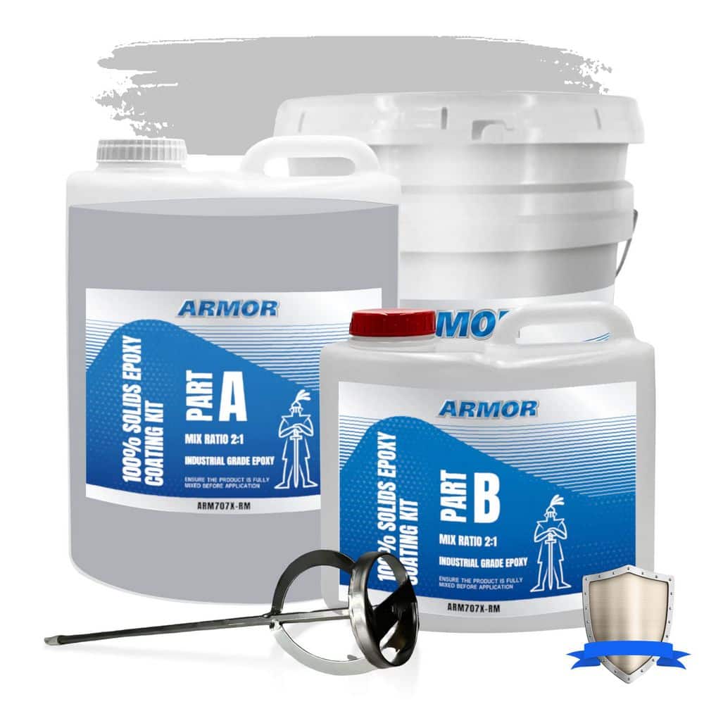 3 Gal. Medium Gray Gloss 2 Part Epoxy Interior/Exterior Concrete Basement a