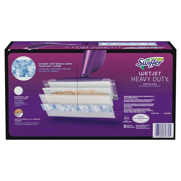 Swiffer Wetjet Heavy Duty Mop Pad Refills for Floor Mopping and Cleaning All Purpose Multi Surface Floor Cleaning Product 20 Count  Packaging May Vary 