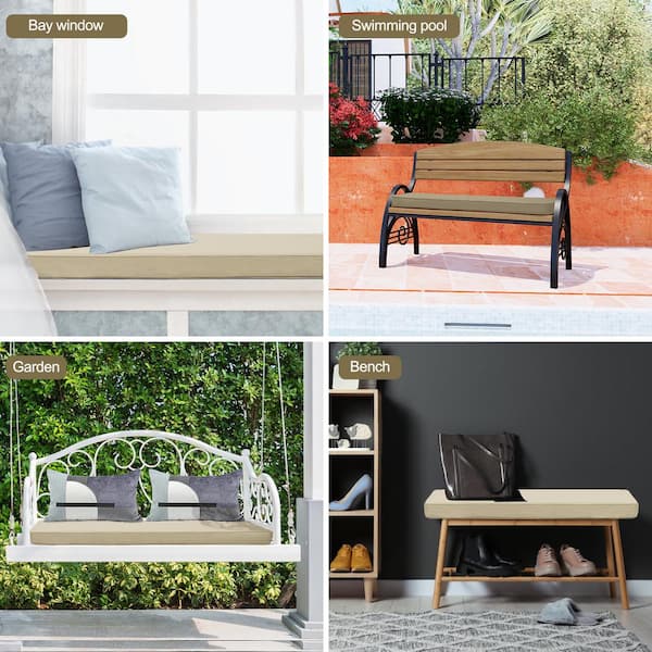 Aoodor Patio Furniture 46” x 18” x 3.1” Outdoor Bench Cushion