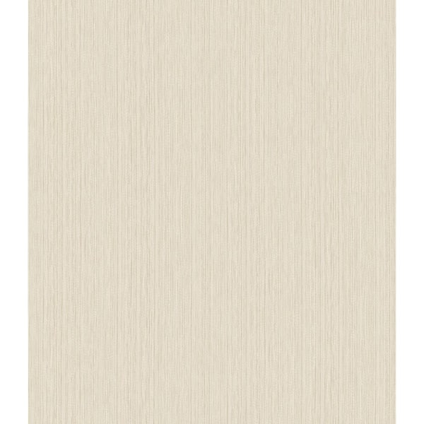 CASA MIA Textile Effect Vertical Beige Paper Non-Pasted Strippable Wallpaper Roll (Cover 56.05 sq. ft.)