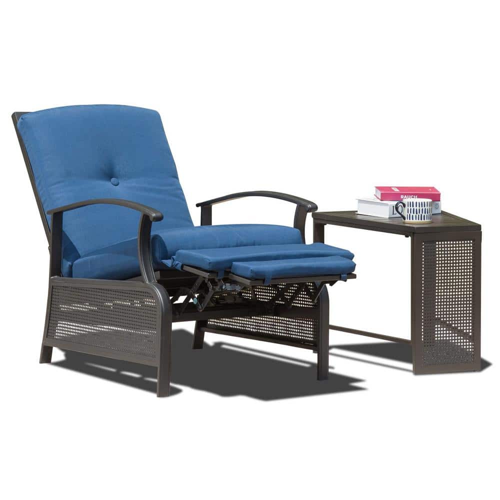 Patio Recliner Chair Outdoor Adjustable Lounge Chair with Strong Extendable