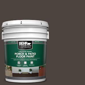 5 gal. #PPU5-01 Espresso Beans Low-Lustre Enamel Interior/Exterior Porch and Patio Floor Paint