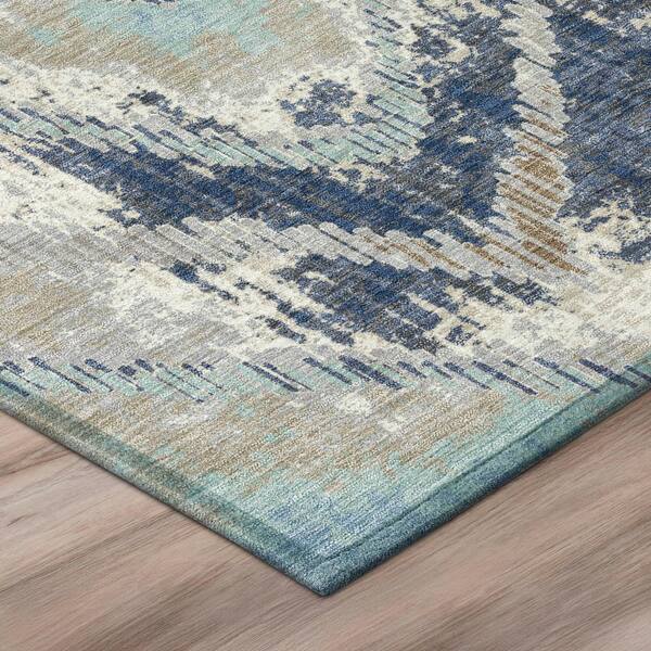 Chantille Machine Washable Indoor/Outdoor Abstract ACN2927 Navy 10 ft. x 14 ft. Area Rug
