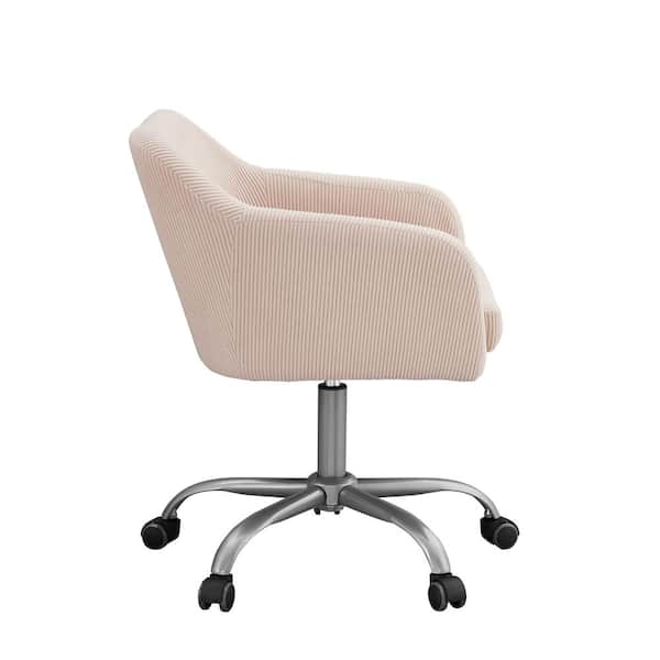 Linon Home Decor Barnes Cord Fabric Seat Swivel Adjustable Height