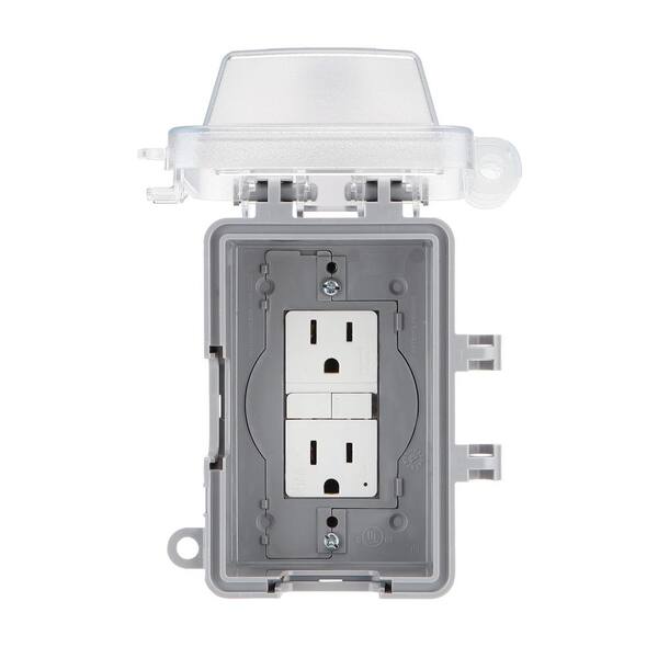 thumbnail image 2 of Commercial Electric 1-Gang Metallic Weatherproof In-Use Cover - Steel - Open Box 2 of 6