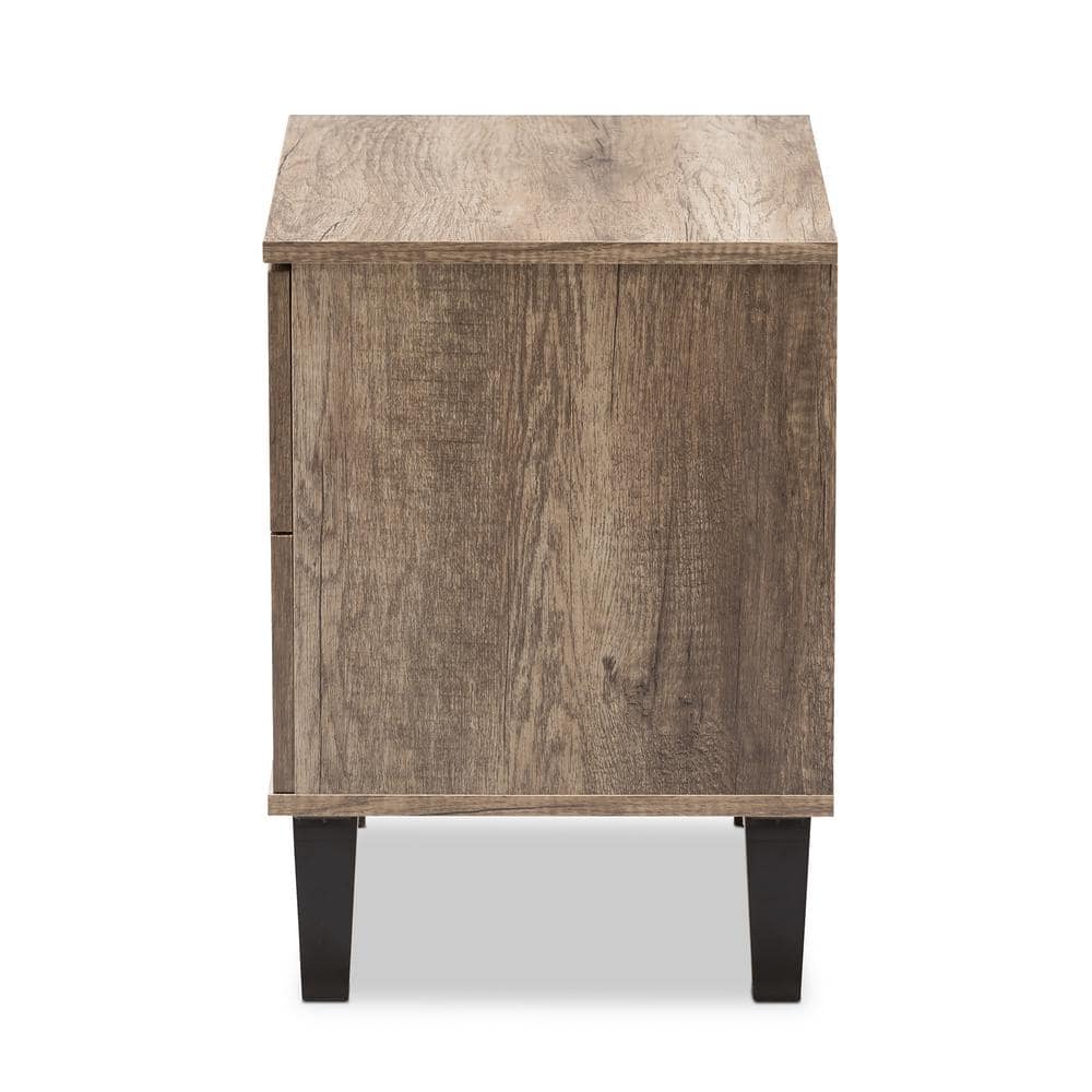 Swanson Light Brown Oak 2-Drawer Nightstand