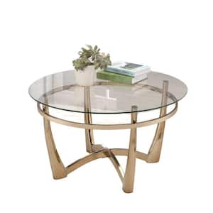 35 in. Round Glass Coffee Table