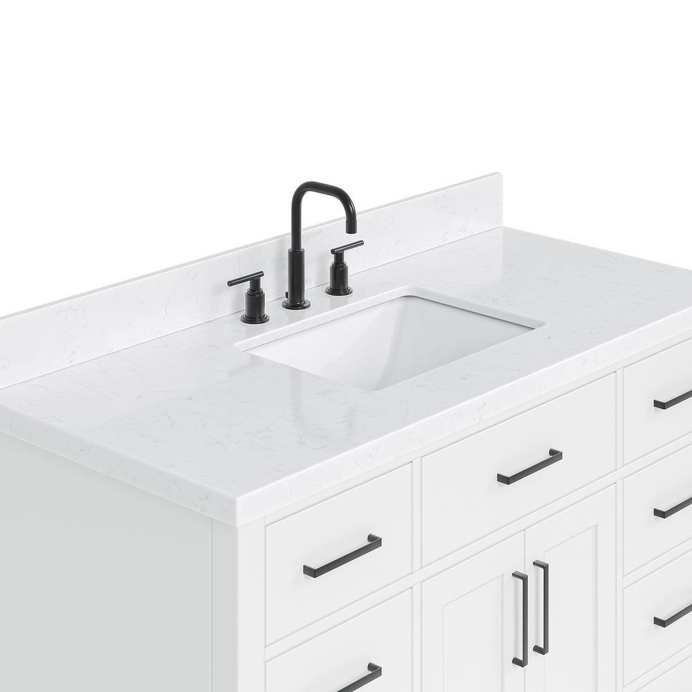 Hepburn 48" White Freestanding Single Basin Vanity Set