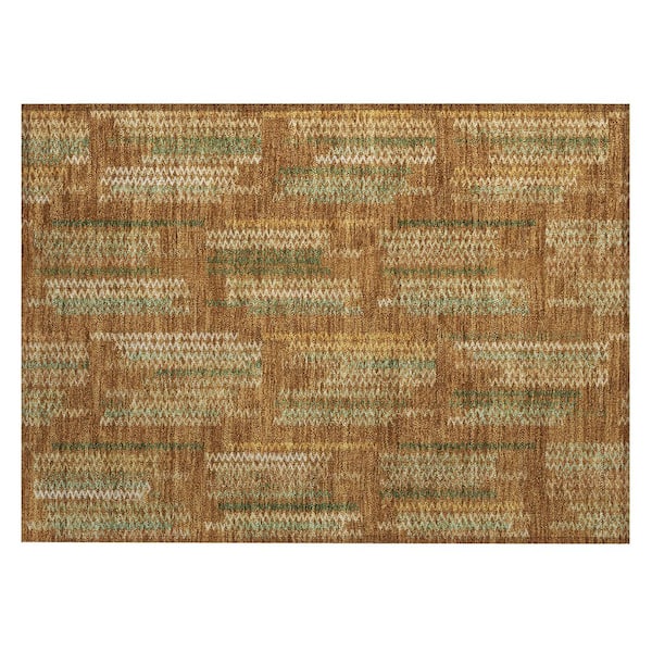 Chantille Machine Washable Indoor/Outdoor Abstract ACN2887 Terracotta 2 ft. x 3 ft. Accent Rug