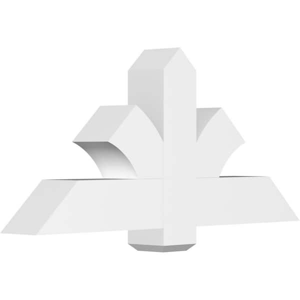 Ekena Millwork Redmond 48 in. W x 22 in. H x 6 in. D Signature Polyurethane Bracket