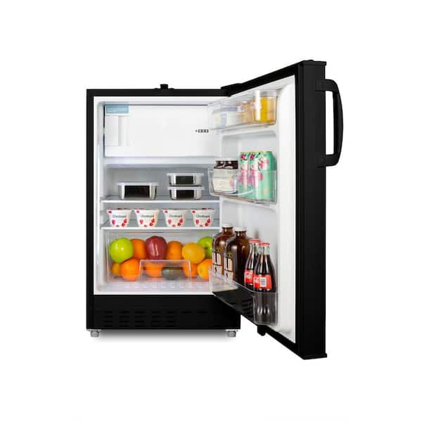 20 in. 2.68 cu. ft. Mini Refrigerator in Black with Freezer, ADA Compliant