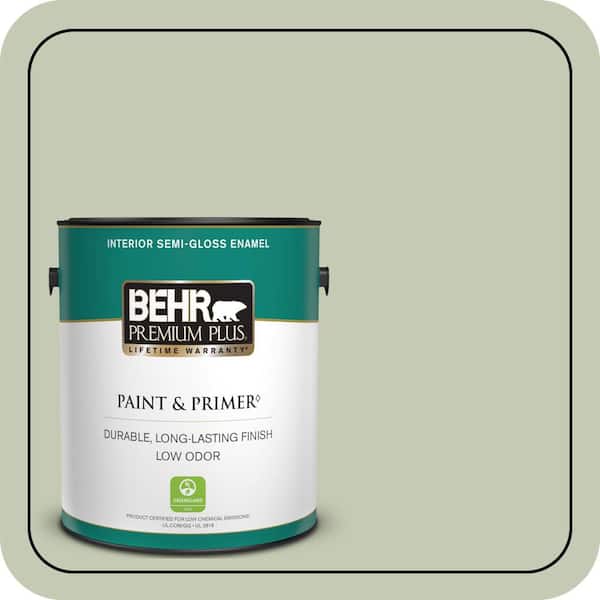 BEHR PREMIUM PLUS 1 gal. #420E-3 Spring Hill Semi-Gloss Enamel Low Odor Interior Paint & Primer