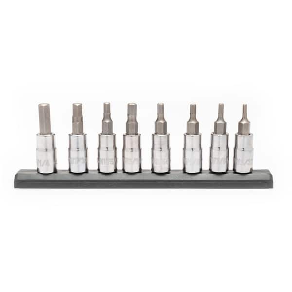 Husky 1/4 in. Drive SAE Hex Bit Socket Set (8-Piece)