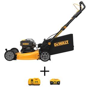 21.5 in. 20V MAX Battery Powered Walk Behind Push Lawn Mower with (3) 10Ah Batteries and (2) Chargers