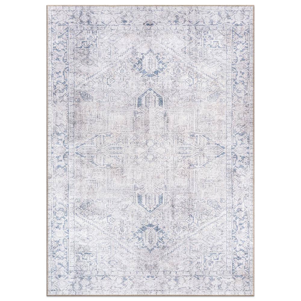 Amber Blue 5 ft. x 7 ft. Vintage Boho Medallion Machine Washable Non Slip Area Rug price history on PriceWatchPro