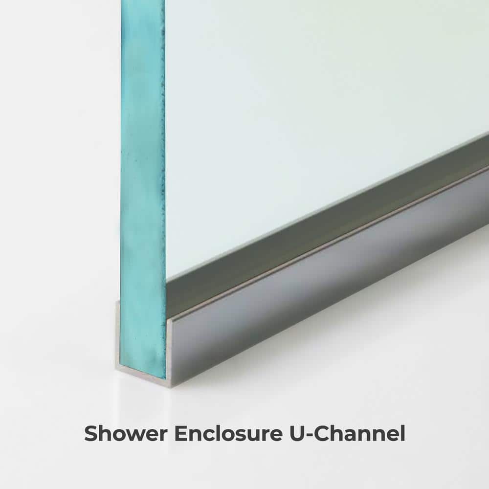 Milan 30 x 72 Inch Clear Glass Frameless Fixed Shower Door in Chrome