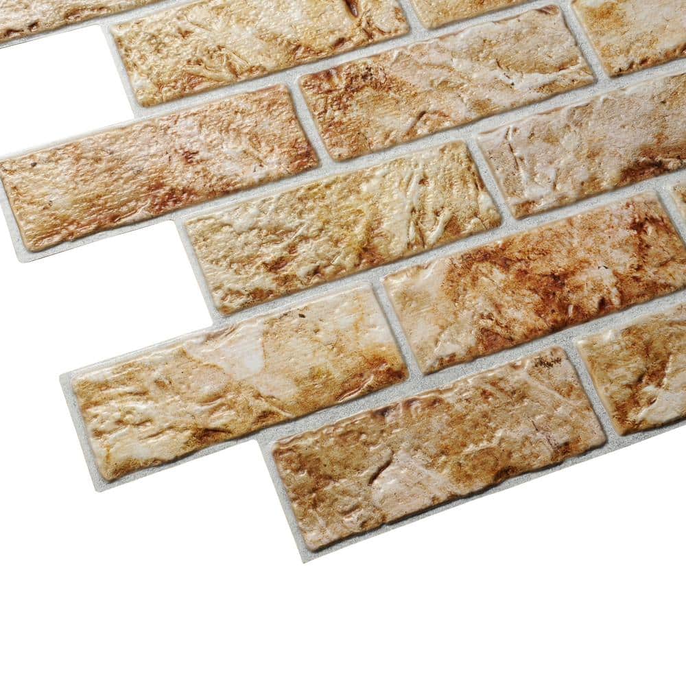 Copper Brown Faux Brick 3D PVC Wall Panels