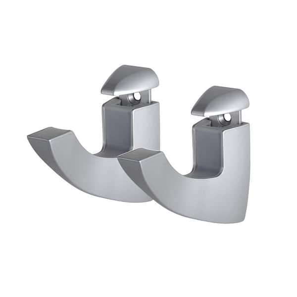 SCOOP Maxi 0.2 in.-1.6 in. Silver Adjustable Shelf Bracket (2-Pack)