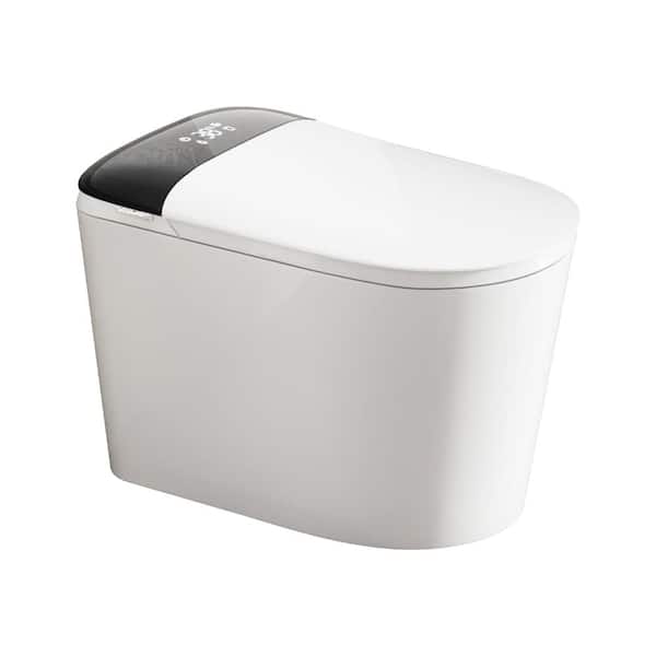 Luxury ADA Comfort Height Smart Bidet Toilet, Auto Flush Lid, Self Cleaning Nozzle & Warm Air Dryer