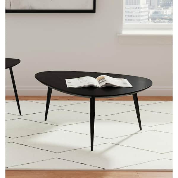 Coaster Odessa 39 in. Black Triangle Wood Coffee Table 707918