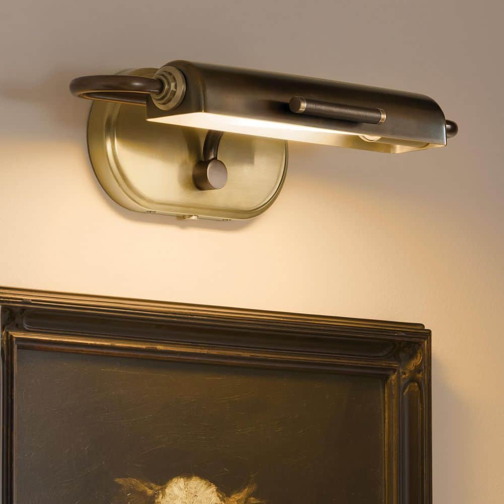 Caillier 17.25 in. 1-Light Hardwired Picture Light in Lacquered Bronze price history on PriceWatchPro