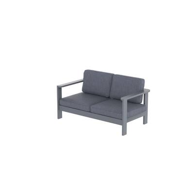 Home Decorators Collection Aluminum Outdoor Loveseat with Charcoal Cushions