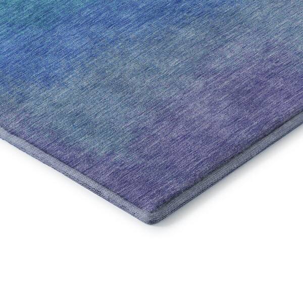 Mayfield Premium Machine Washable Abstract AMF2012 Aqua 3 ft. x 4 ft. Area Rug