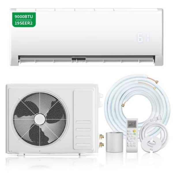 9000 BTU Mini Split AC and Heater, Ductless Inverter Heat Pump, Energy Efficient and Auto Clean, 25dB Quiet