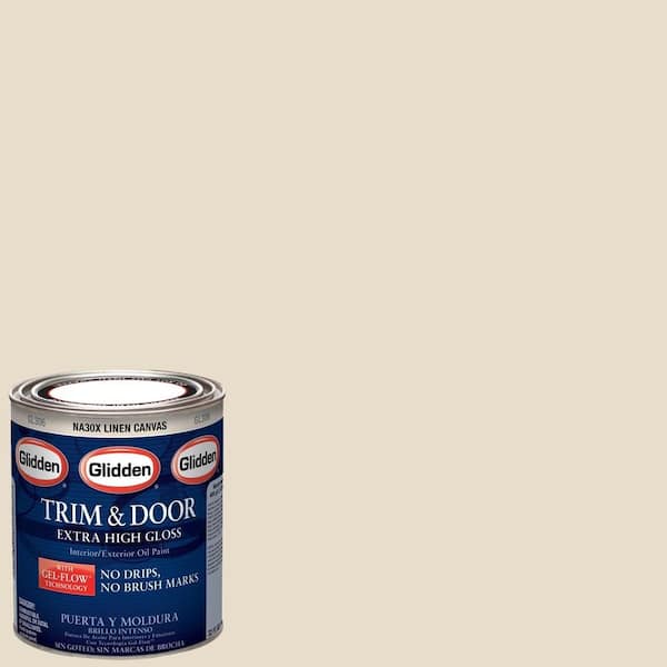 Glidden Trim and Door 1 qt. Linen Canvas Gloss Interior/Exterior Oil Paint