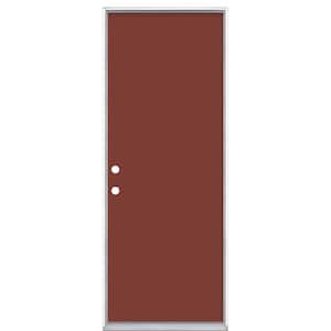 30 in. x 80 in. Flush Right-Hand Inswing Red Bluff Painted Steel Prehung Front Exterior Door No Brickmold