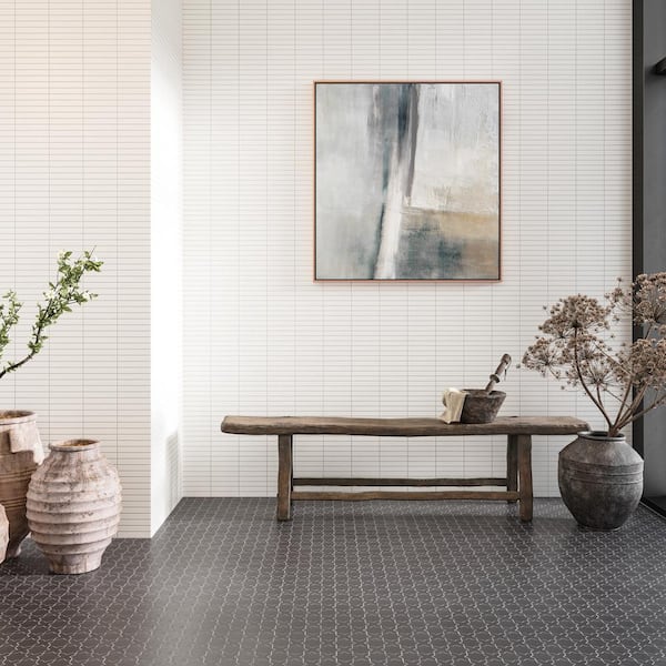 Le Cafe Specialty 2 in. x 2 in. Matte Black Porcelain Mosaic Tile (10 sq. ft./Case)