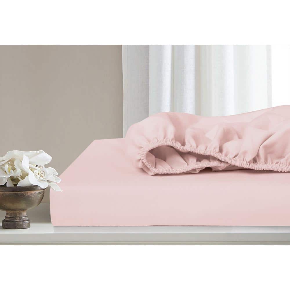 Blush Full Deep Pocket Microfiber Fitted Sheet with Storage