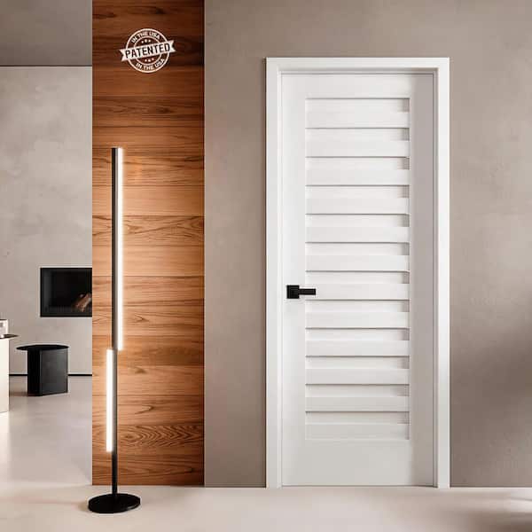 PONDEROSA WOOD PONDEROSA WOOD 34 in. x 80 in. Shadow Louver Solid