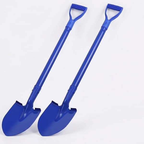 Misopily 27 in. Aluminum Handle Steel Blade Shovel D-Grip Mini