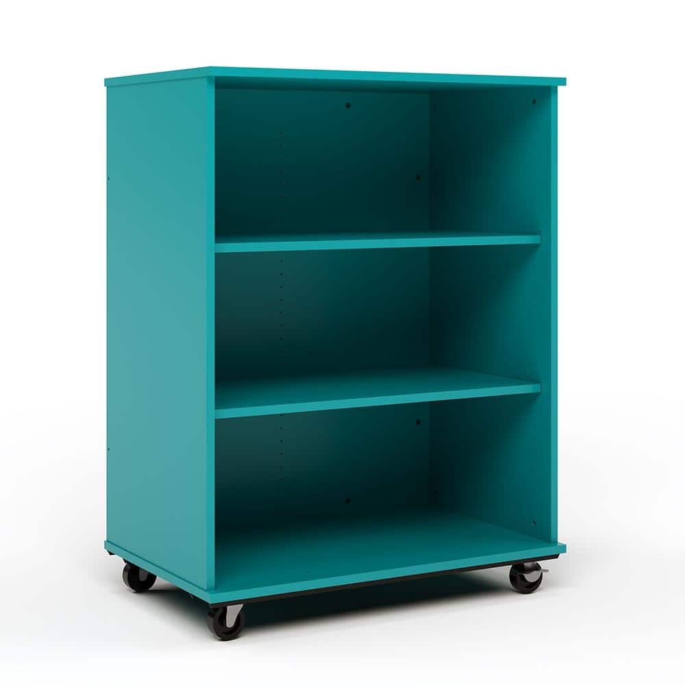 Open Single Sided Mobile Locker Nursery Classroom Bookcase, Write-On/Wipe-O