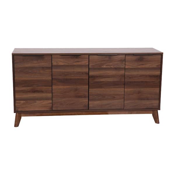 Carnegy Avenue 29.75 in. Dark Walnut Entertainment Center Drawer Fits Up to in.