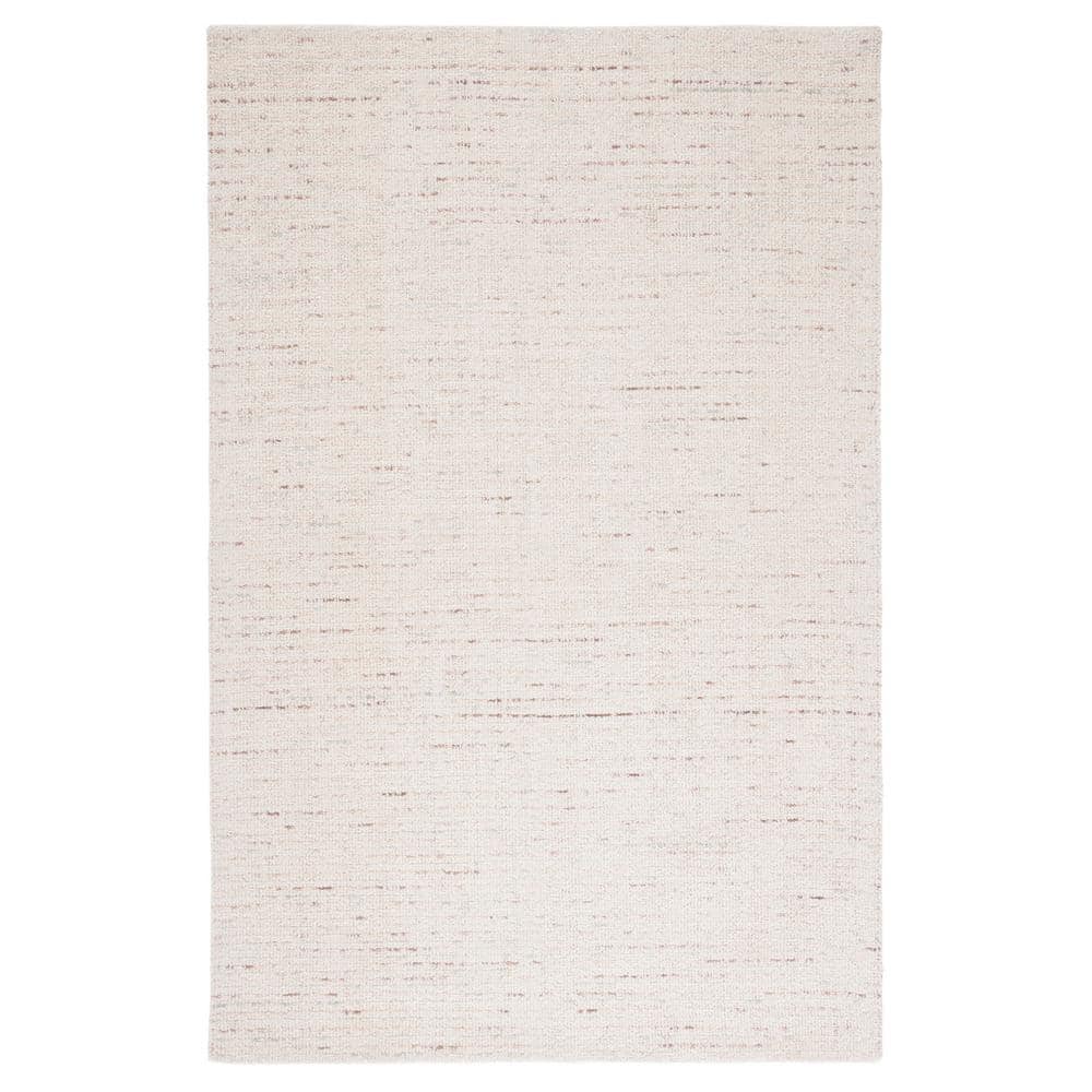 Ivory Elegance Abstract Hand-Tufted Wool Rug - 6' x 9'