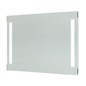 36 in. W x 28 in H Frameless Rectangular LED Light Bathroom Vanity Mirror in Clear