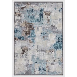 Eden Collection Abstract Multi 2 ft. x 3 ft. Machine Washable Modern Indoor Area Rug