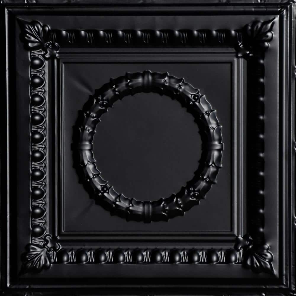 Victory Satin Black 2 ft. x 2 ft. Decorative Nail Up Tin Ceiling Tile (24 sq. ft./case) price history on PriceWatchPro