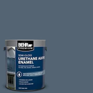 1 gal. #T17-17 Midnight Show Urethane Alkyd Semi-Gloss Enamel Interior/Exterior Paint