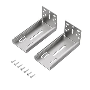 Stainless Steel Framed Cabinet Installation Rear Support Drawer Bracket (2-Pack)