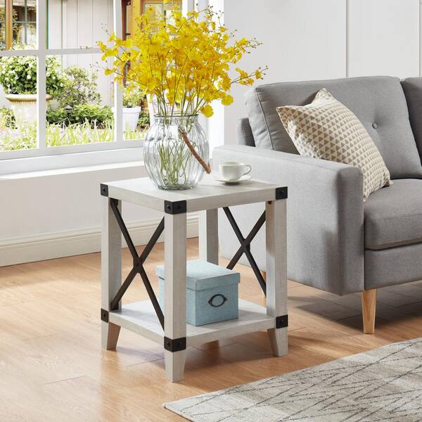 white lounge side tables