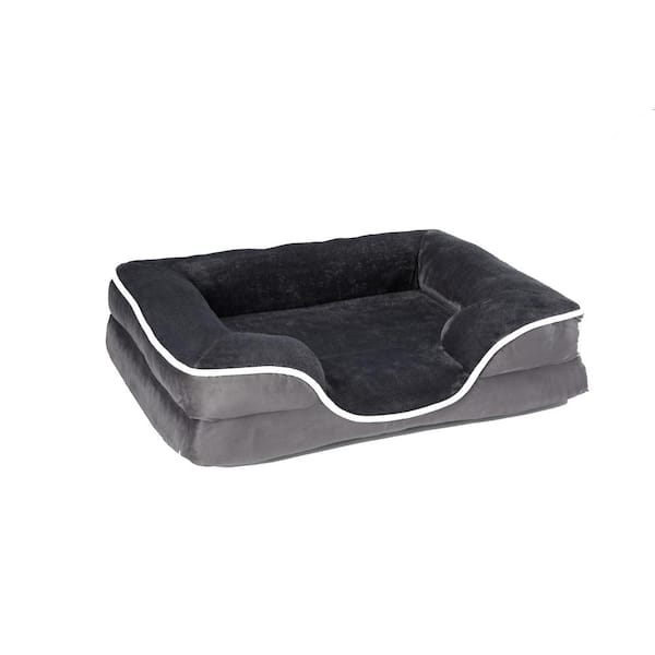 maocao hoom Pet Bed for Small Dogs and Cats with Washable Removable Cover Non-Slip Base Waterproof Liner Egg Crate Foam, Small