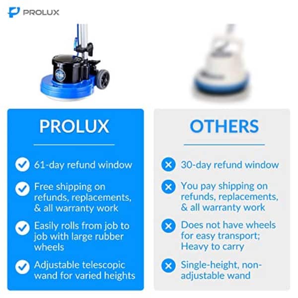 Prolux Core Heavy Duty Single Pad Commercial Polisher Floor Buffer Machine  Tile Scrubber (13 Inch Medium Duty Buffer Only)