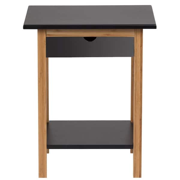 Eccostyle Black 1-Drawer End Table